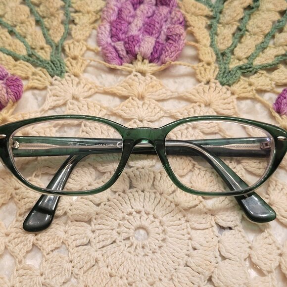 RAY BAN RAYBAN CAT EYE RB 5242 516 EYEGLASSES FRAMES Y2K CLEAR GREEN 53-18-140 - Picture 3 of 14